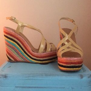 💯Auth KATE SPADE Lindsay🌈Rainbow Espadrilles 7.5